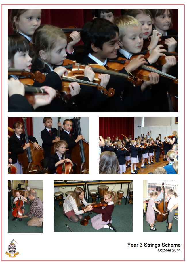 Year 3 Strings Collage of Photographs